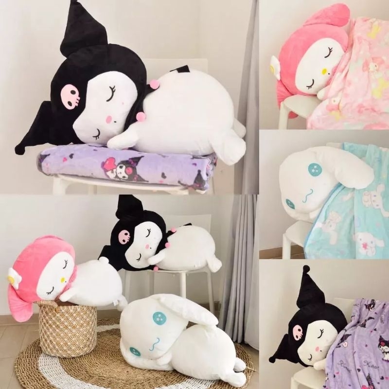 Boneka Bantal Cinnamoroll Melody Kuromi Boneka Bantal Sleepy Sanrio Cinnamoroll Kuromi My Melody