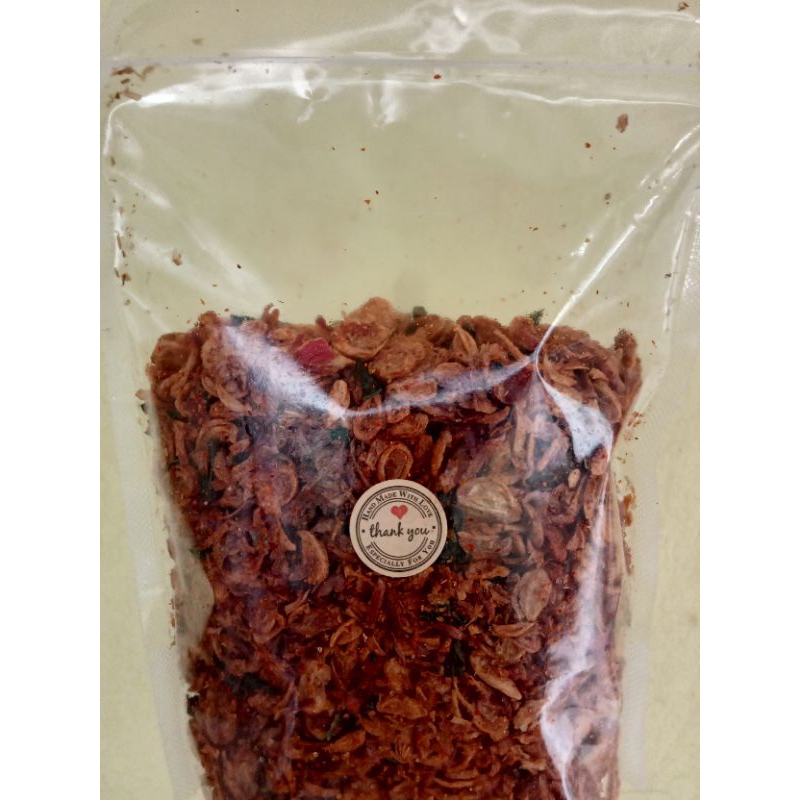 

Home Made Bawang goreng pedas daun jeruk 250gr