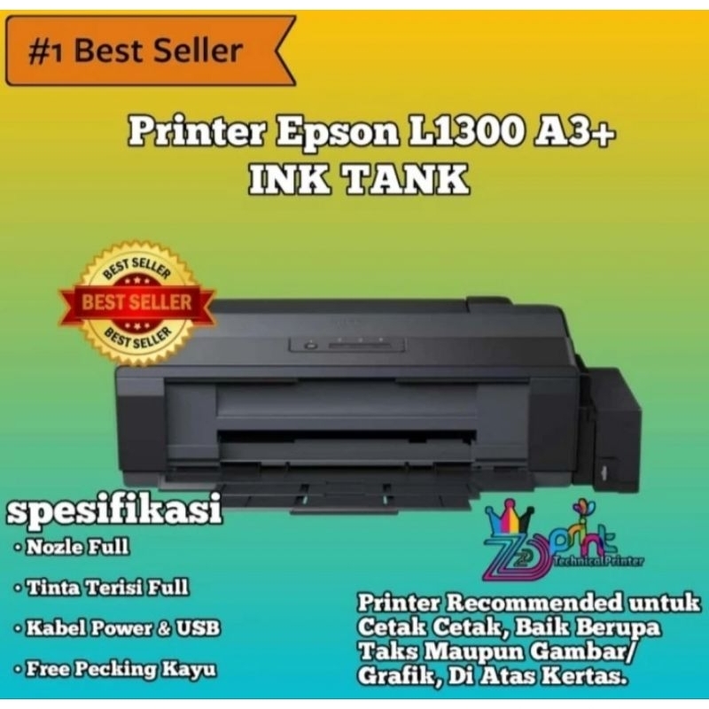 PRINTER EPSON L1300 PRINTER A3 INK TANK PRINTER CETAK DOCUMENT