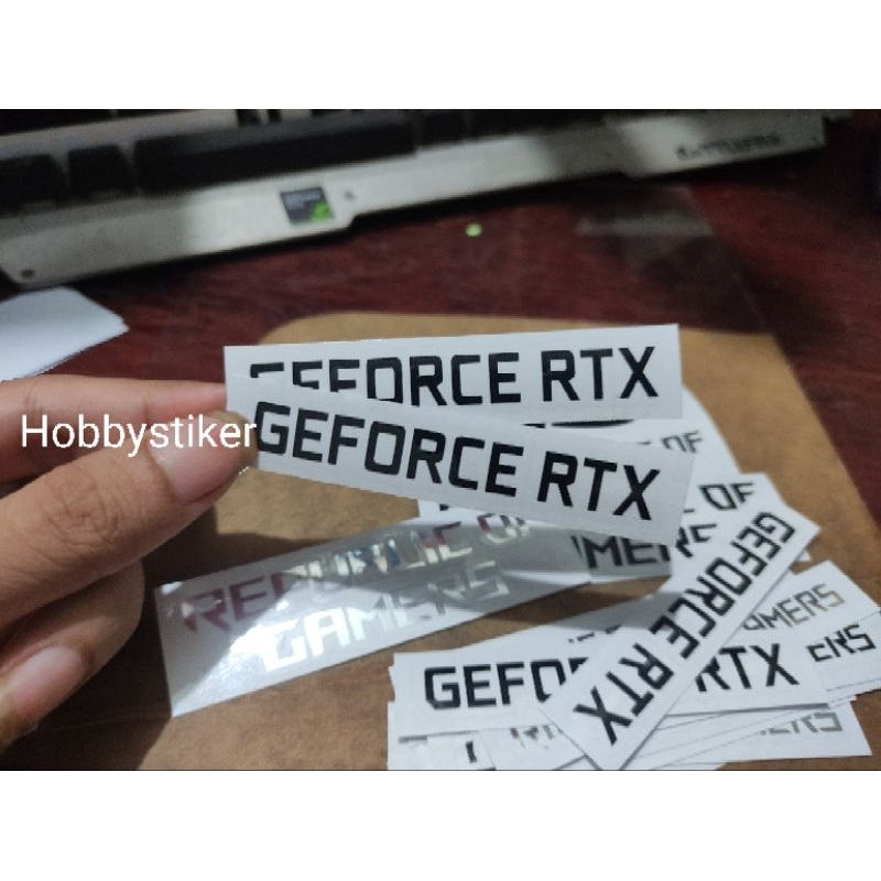 Stiker geforce rtx untuk list pc laptop gaming
