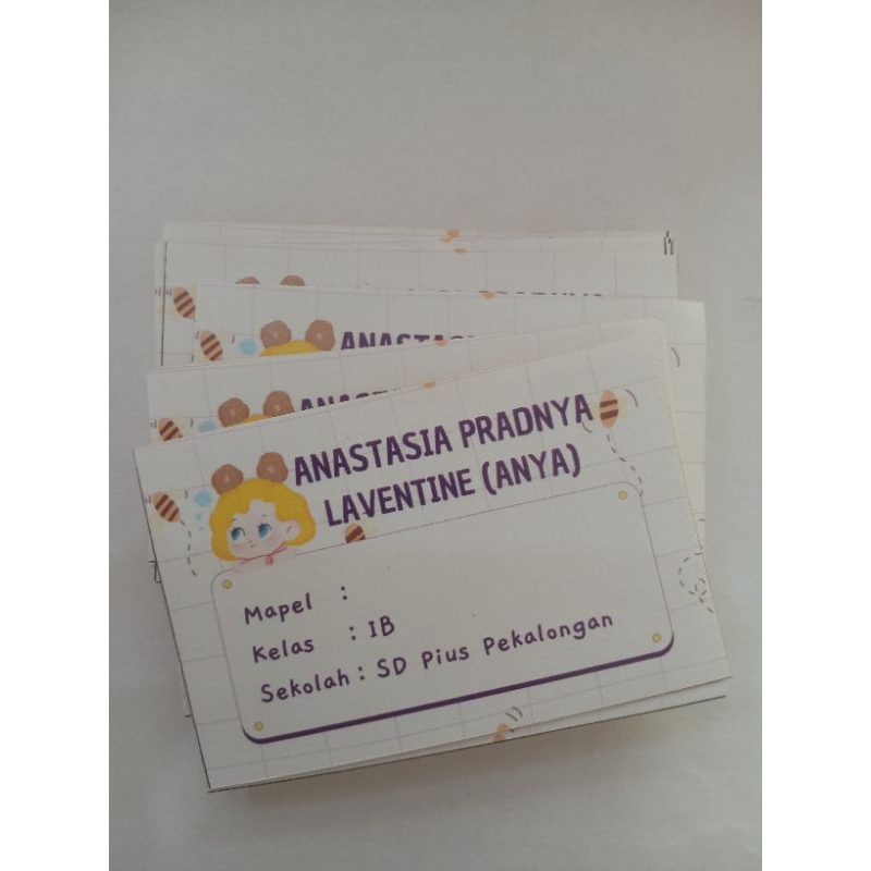 

Stiker Nama/Mapel