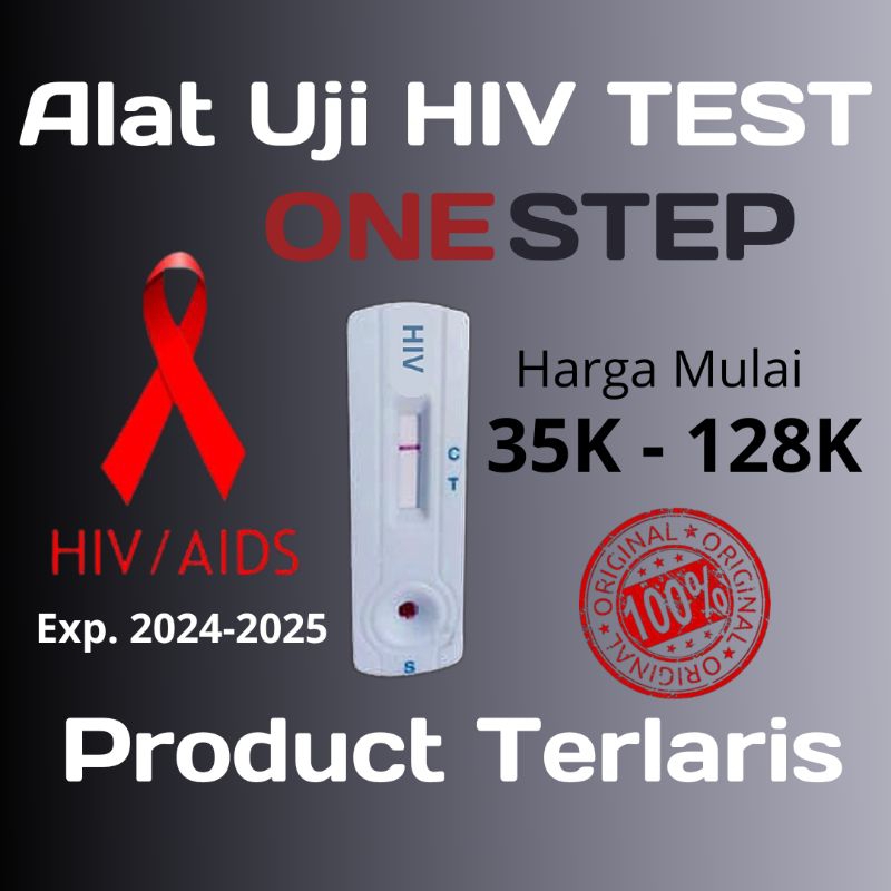 Terlaris HIV 1/2 Test mandiri | alat uji tes HIV Aids akurat 1pcs/set