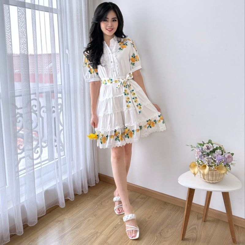 MADELINE DRESS | Floral Dress | White Dress | Korean Dress | Korean Clothing | Korean Look | Korean 