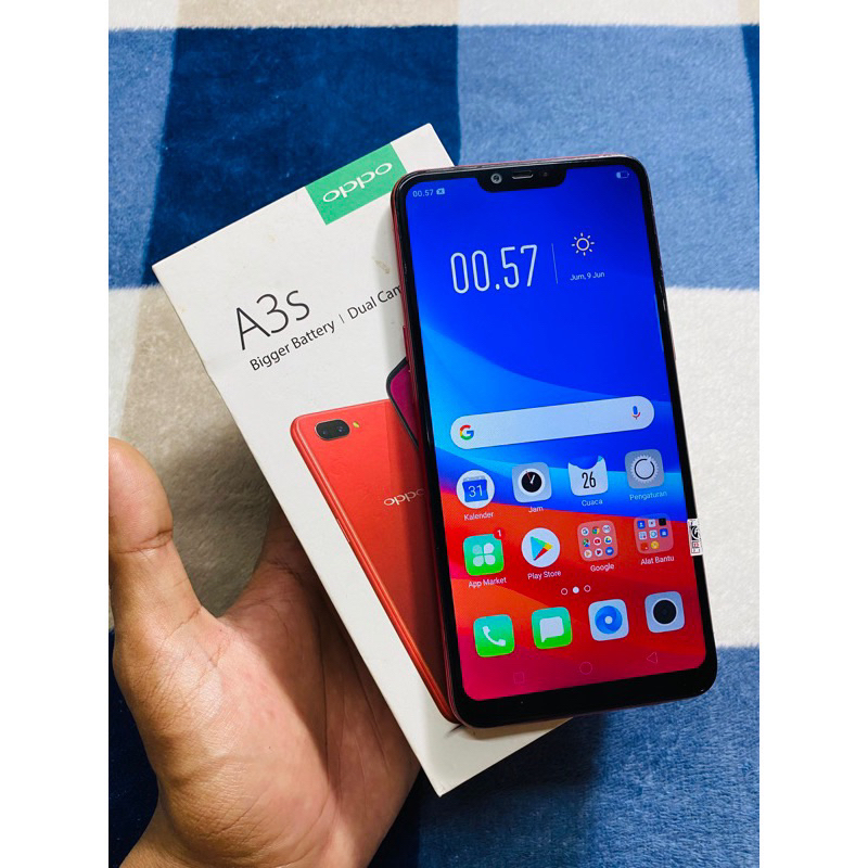 OPPO A3S 4G LTE ( BUKAN REFURBISH/REKONDISI ) HANDPHONE ANDROID SECOND MURAH