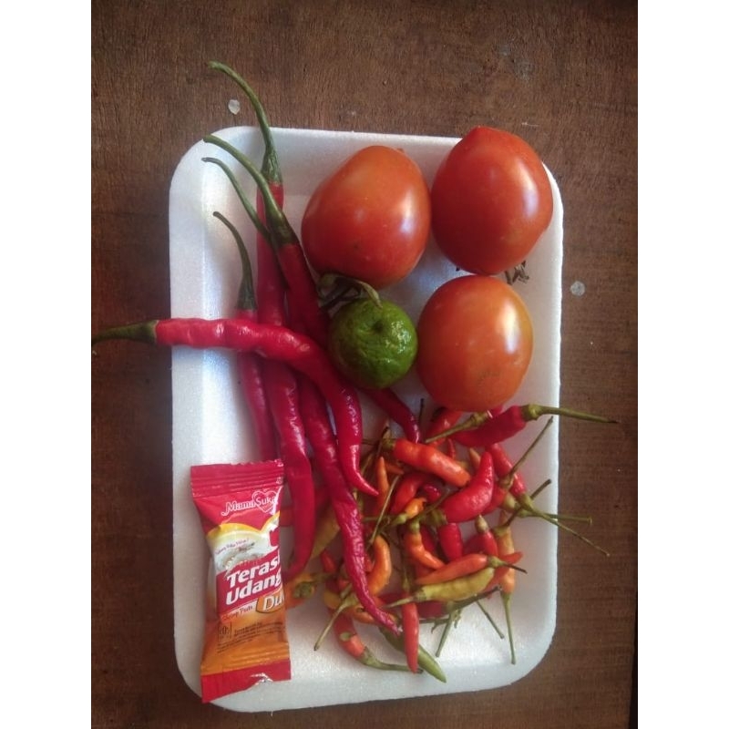 

Perpaket bahan Cobek Cobek Paket Sambel Lombok Kecil lombok keriting