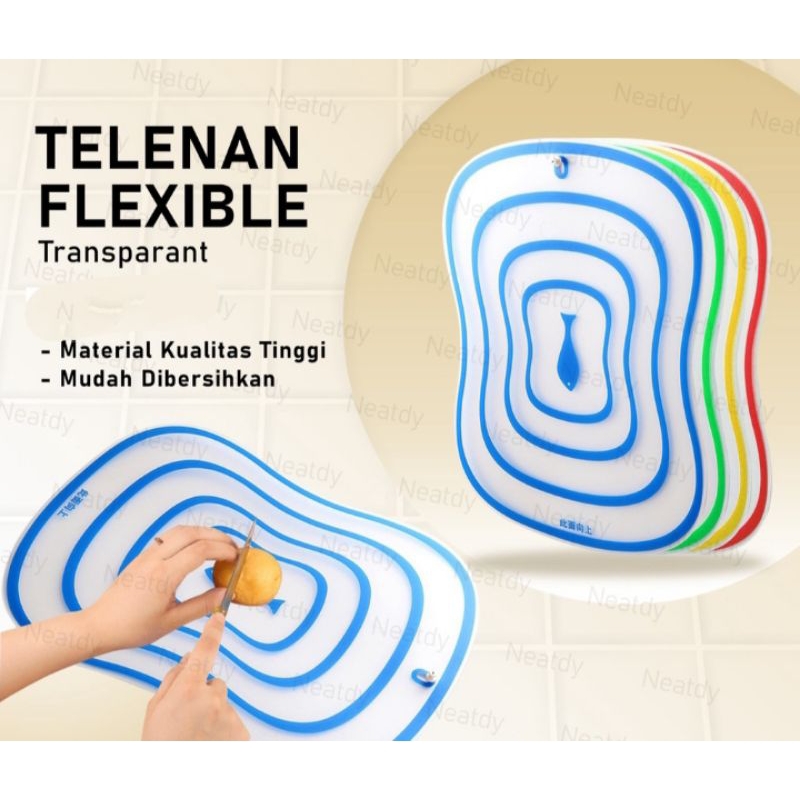 Talenan Tipis Alas Adonan Transparan Flexible Cutting Board Talenan Alas Adonan Kue Fleksibel