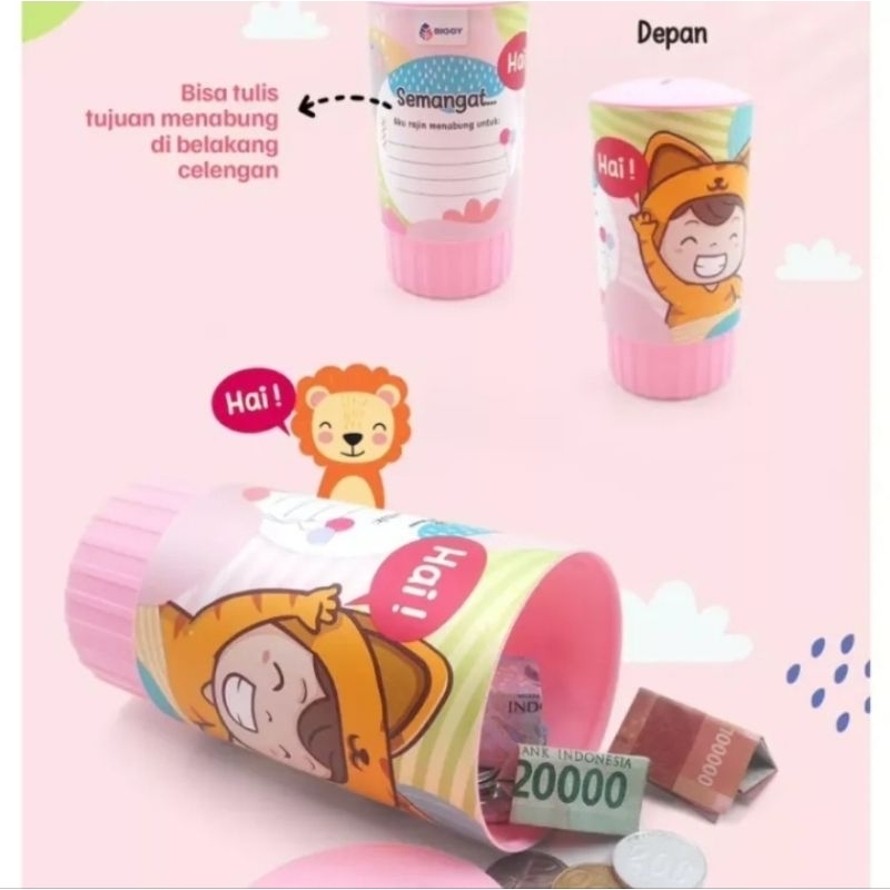 CELENGAN PLASTIK KARAKTER BUKA TUTUP