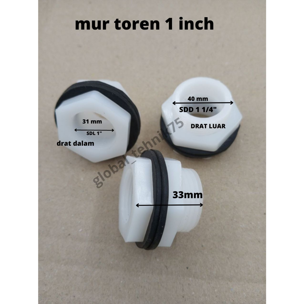 Drat toren 1inch, mur toren TANDON AIR MURAH