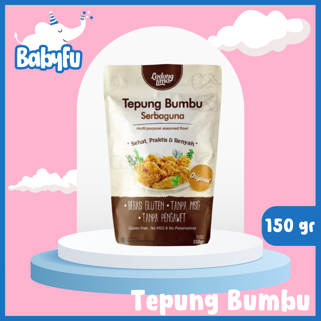 

Ladang Lima - Tepung Bumbu Serbaguna 150gr Tepung Krispi Bebas Gluten