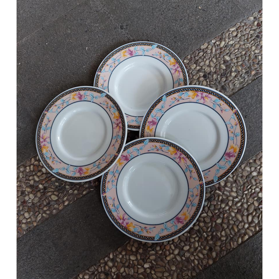 piring kue ceper 16 cm keramik kopin 4 buah