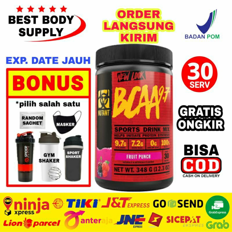 Mutant BCAA 30 servings Mutant BCAA 30 serv Mutant BCAA 9.7 Powder 30 Servings BPOM Mutant BCAA Powd