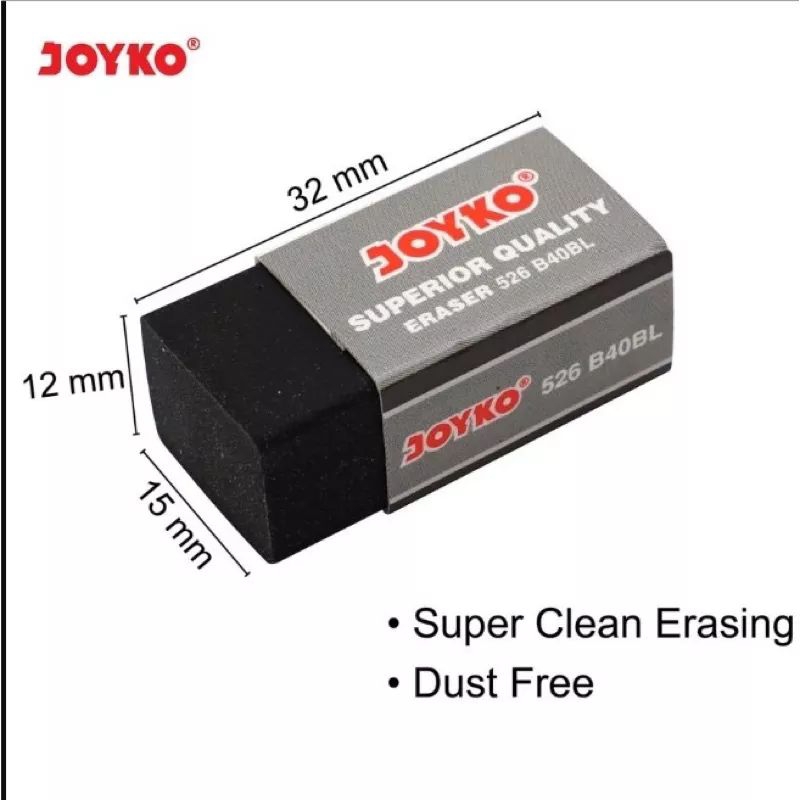 

Eraser Penghapus Joyko Warna Hitam