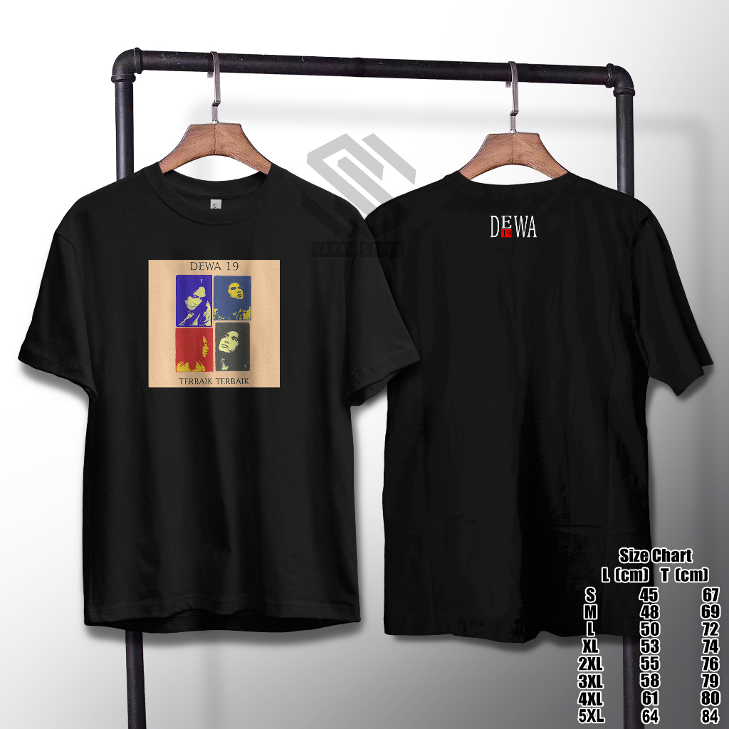 kaos dewa 19 album terbaik-terbaik bahan katun combed / kaos dewa 19 album pertama / kaos dewa 19 al