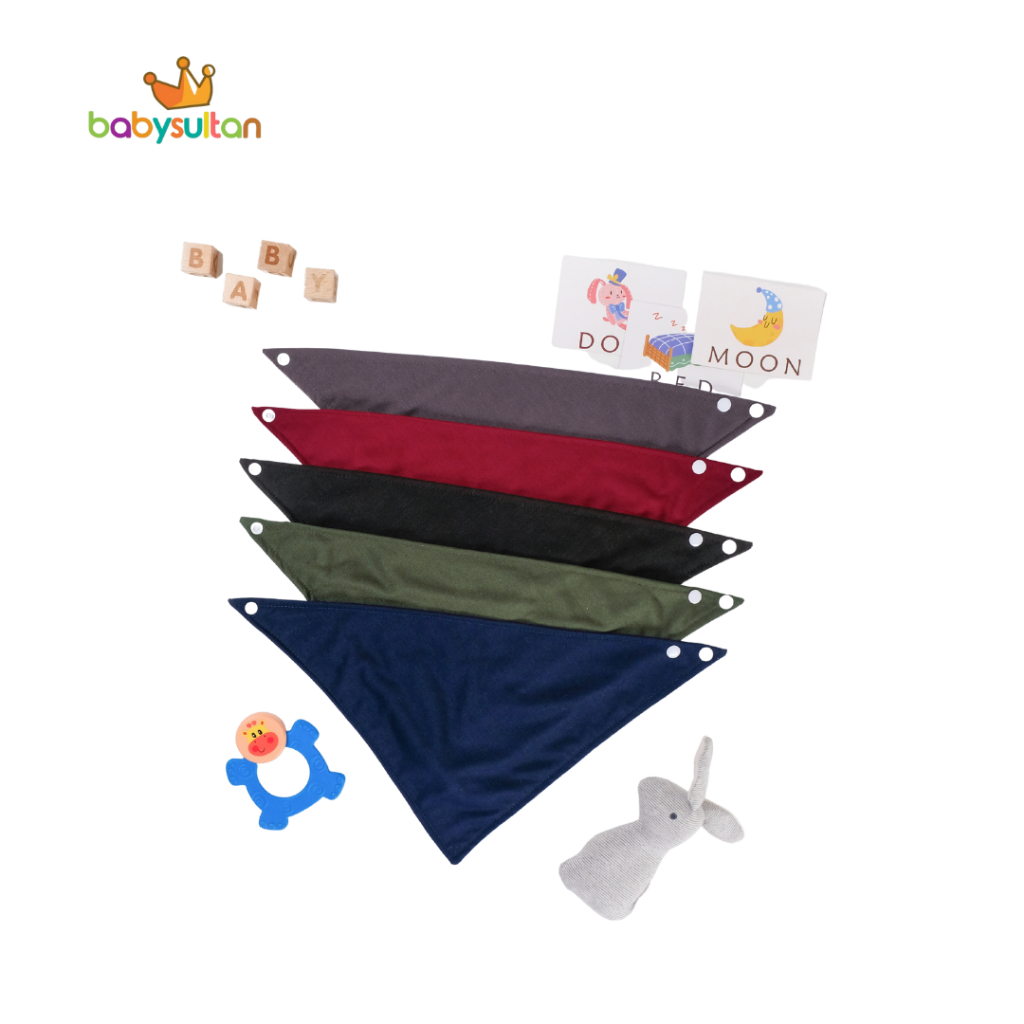 BABYSULTAN Baby Bib Slabber Segitiga Double Layer Celemek Makan Bayi