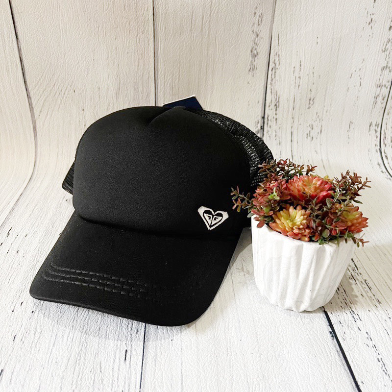 ROXY topi trucker hitam small logo NEW ORIGINAL 100%