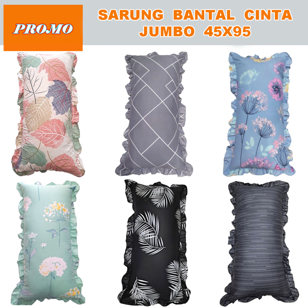 (COD) SARUNG BANTAL CINTA JUMBO BESAR MODEL RUMBAI BAHAN KATUN PREMIUM ANEKA MOTIF UKURAN 45x95 CM