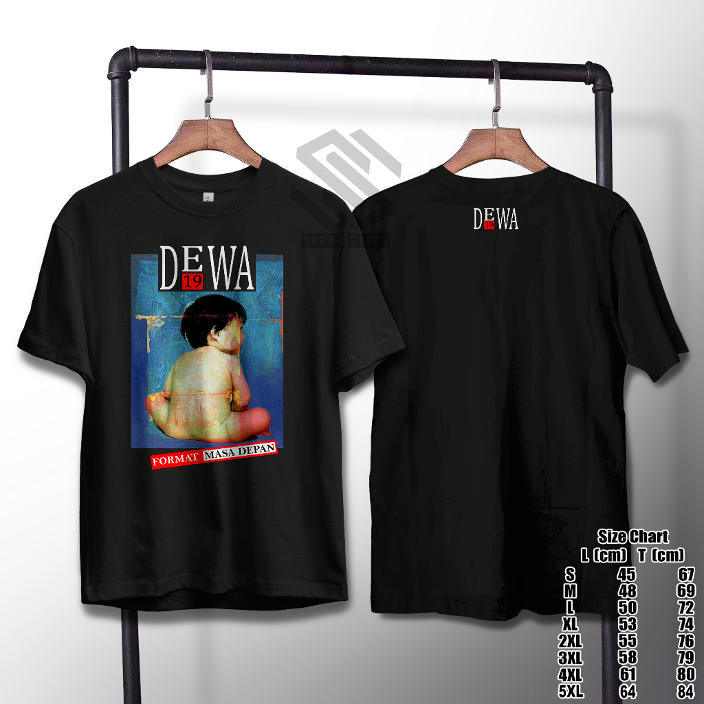 Tshirt Baju Distro kaos dewa 19 album format masa depan / kaos dewa 19 album terbaik-terbaik / kaos 