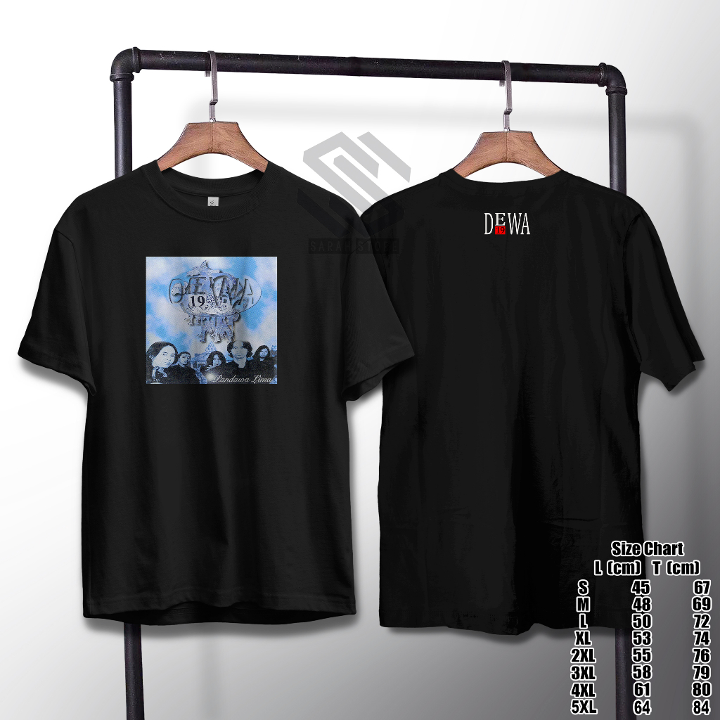 Tshirt Baju Distro Kaos dewa 19 album terbaik-terbaik / kaos dewa 19 album pandawa lima /Kaos Balade