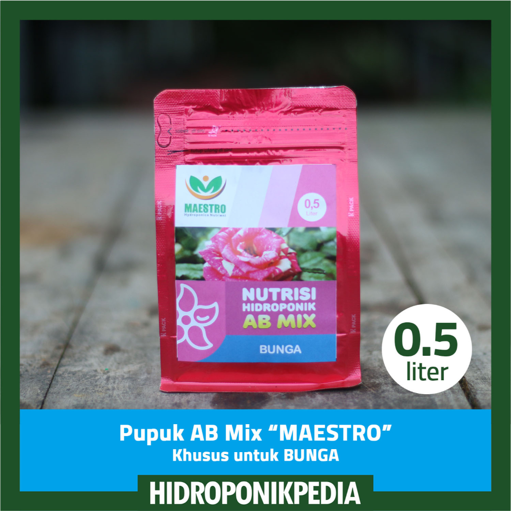 Nutrisi Hidroponik AB Mix Untuk Bunga (0,5 L)