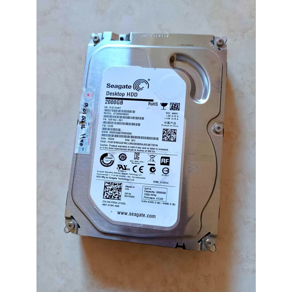 HARDISK PC 2TB 2000GB SENTINEL 100% NORMAL NO MINUS EX CPU HDD CCTV 2 TERA SATA 3.5 INCI BUKAN 3TB 4