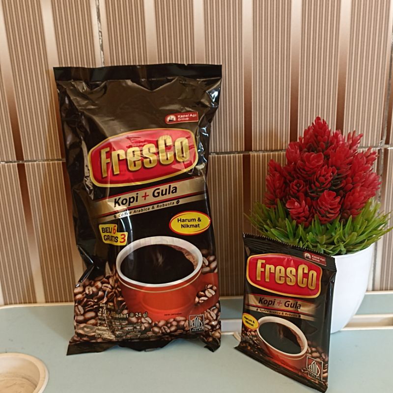 

KOPI FRESCO KOPI GULA (ISI 9 SACHET) KOPI ASLI KOPI ARABICA