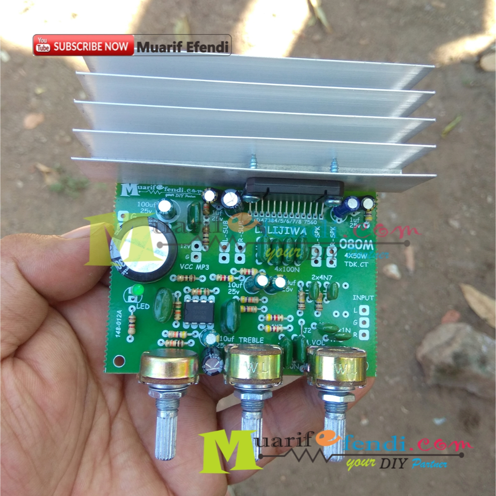 KIT Power Amplifier SOUNDTONE TDA7388 200W 4x50w DC 12v NON CT 080