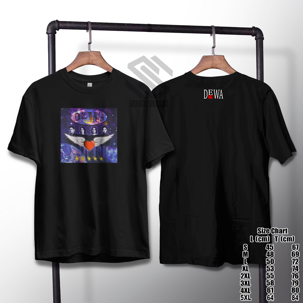 Tshirt Baju Distro Kaos Dewa 19 Album Bintang Lima / Kaos Dewa19 / Kaos Baladewa / Ahmad Dhani /Kaos