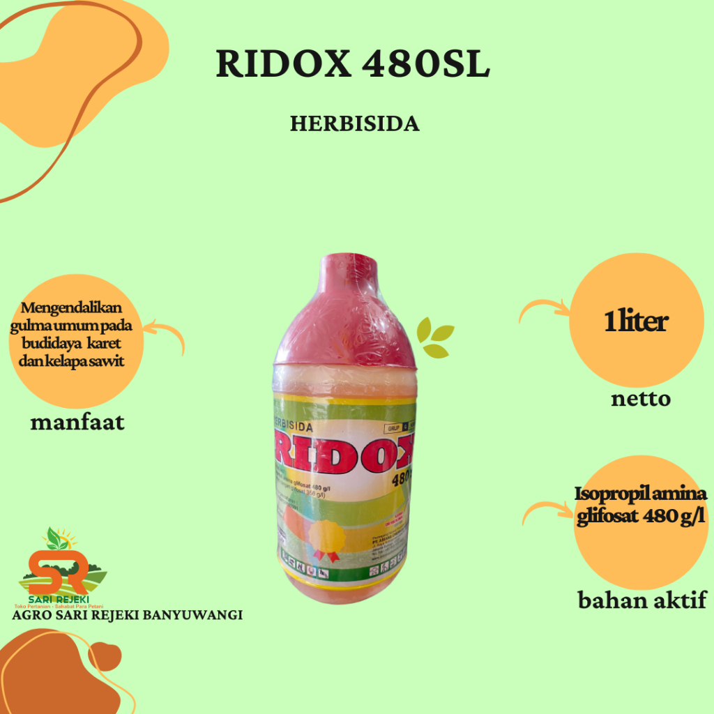 RIDOX 480SL 1LITER HERBISIDA SISTEMIK