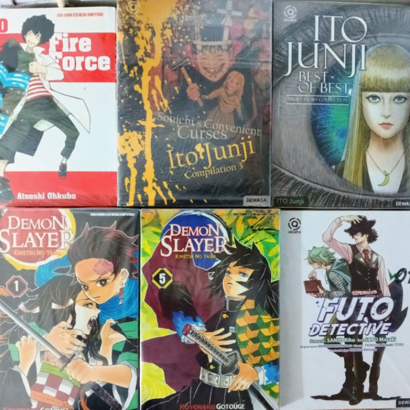 Buku Murah Komik Cabutan Demon Slayer, Futo, Fire force, Akame Kolpri & Segel