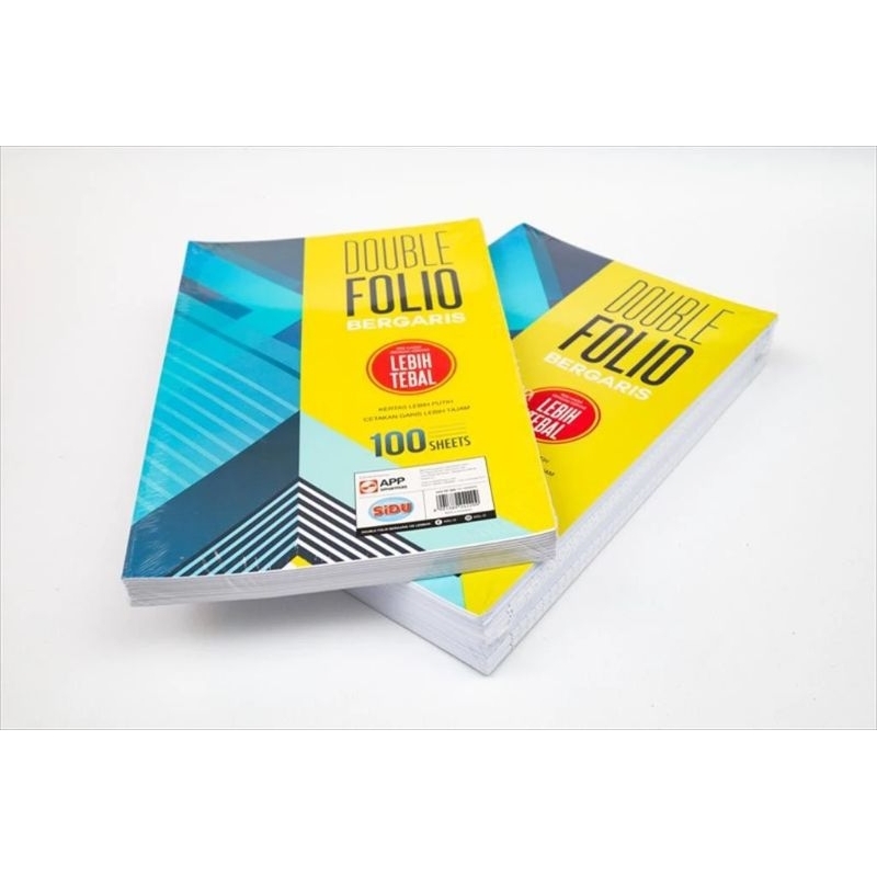 

Kertas Double Folio Bergaris Merk Sidu 100 Sheets