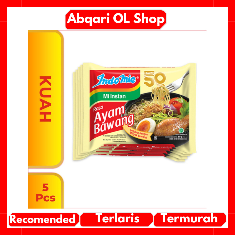 

Indomie Kuah Ayam Bawang Dapat 5 Pcs