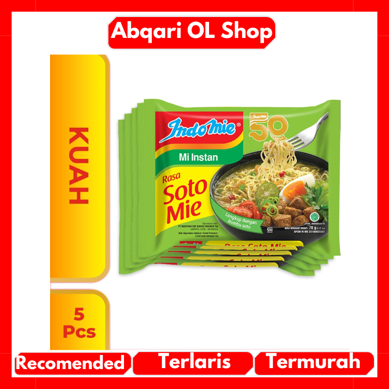

Indomie Kuah Soto Mie Dapat 5 Pcs