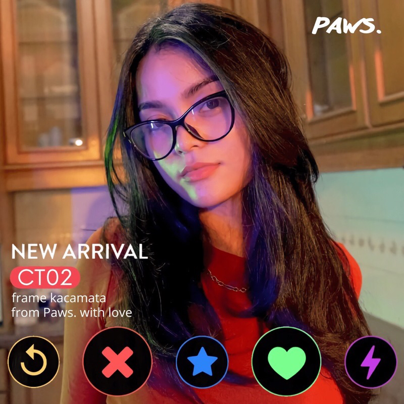 [COD] Kacamata Model Mata Kucing Anti Radiasi Kaca Mata Eyeglasses Cat Eye Fashion Daily