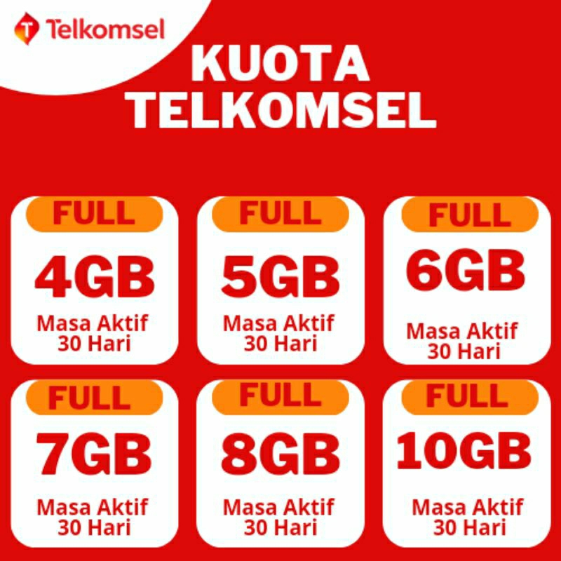 Paket Data Kuota Voucher TELKOMSEL