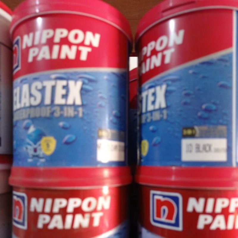 Cat Tembok Waterproof Nippon Paint Elastex Warna Hitam 1kg