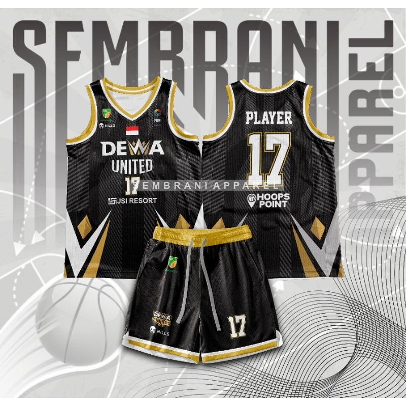 JERSEY BASKET IBL DEWA UNITED 2023 (BISA CUSTOM NAMA DAN NOMER PUNGGUNG)