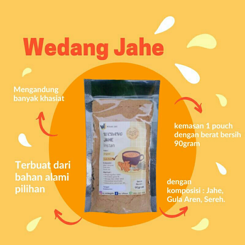 

WEDANG JAHE INSTAN bubuk varian Gula Aren berar 90gram