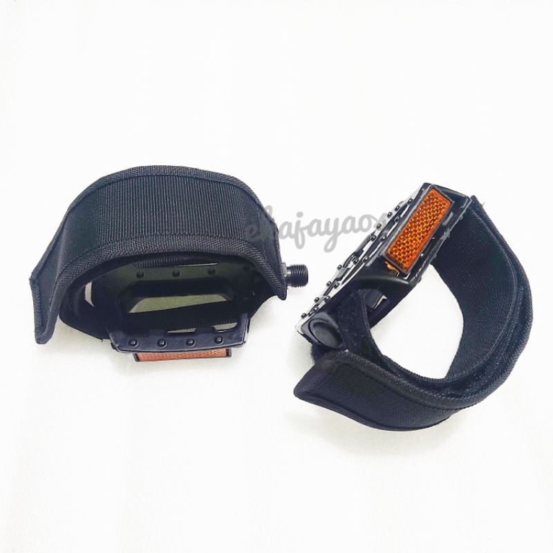 1 Set Pedal dan Strap - Pedal Strap Fixed Gear - Pedal Toeclip - pedal dan tali stral - pedal sepeda