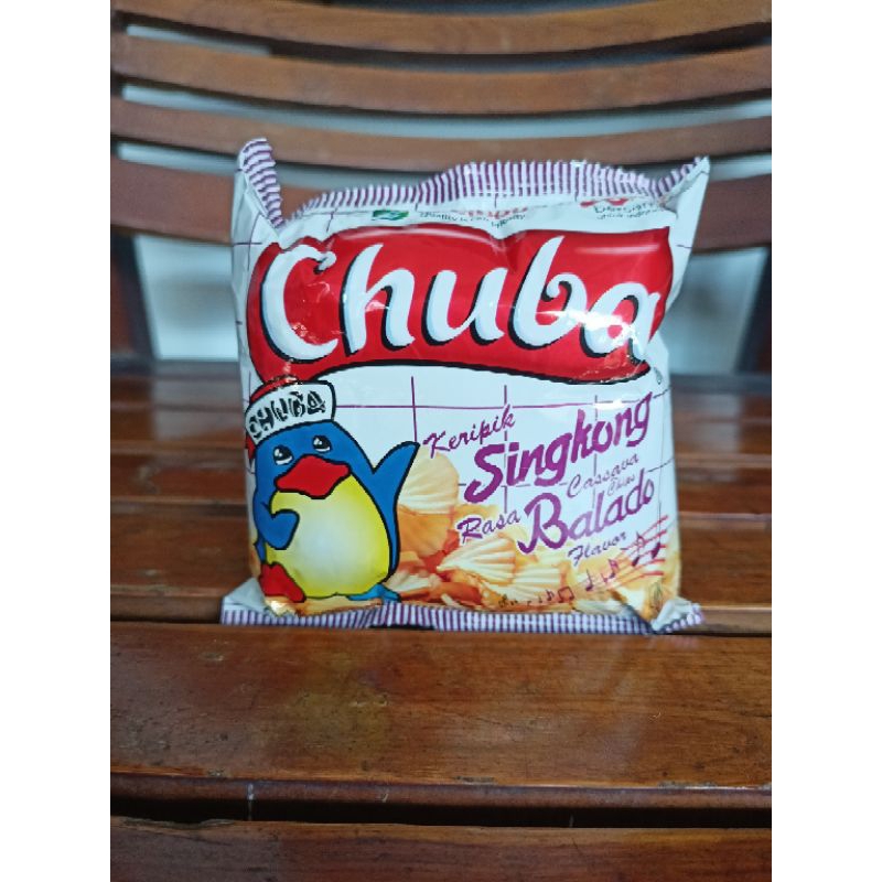 

Chuba Kripik Singkong Rasa Balado 1 renceng isi 10 pcs