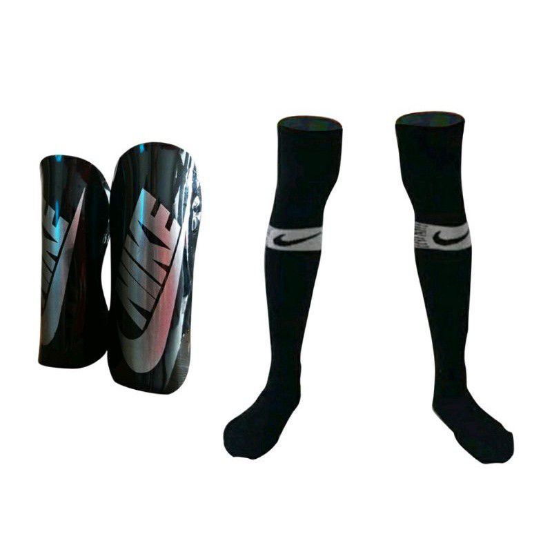 Paket Hemat Deker Dan Kaos Kaki Bola Panjang | Set Shin Guard Kaos Kaki Bola Futsal