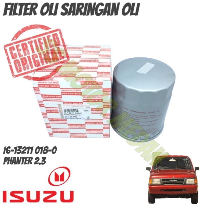 FILTER OLI OIL FILTER ISUZU PHANTER 2.3 I6-13211 018-0