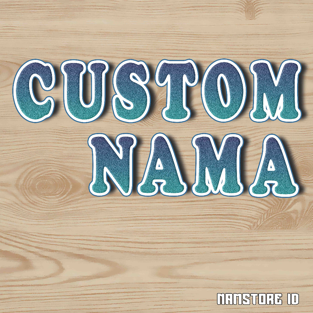 huruf kayu satuan timbul motif gradasi minimalis