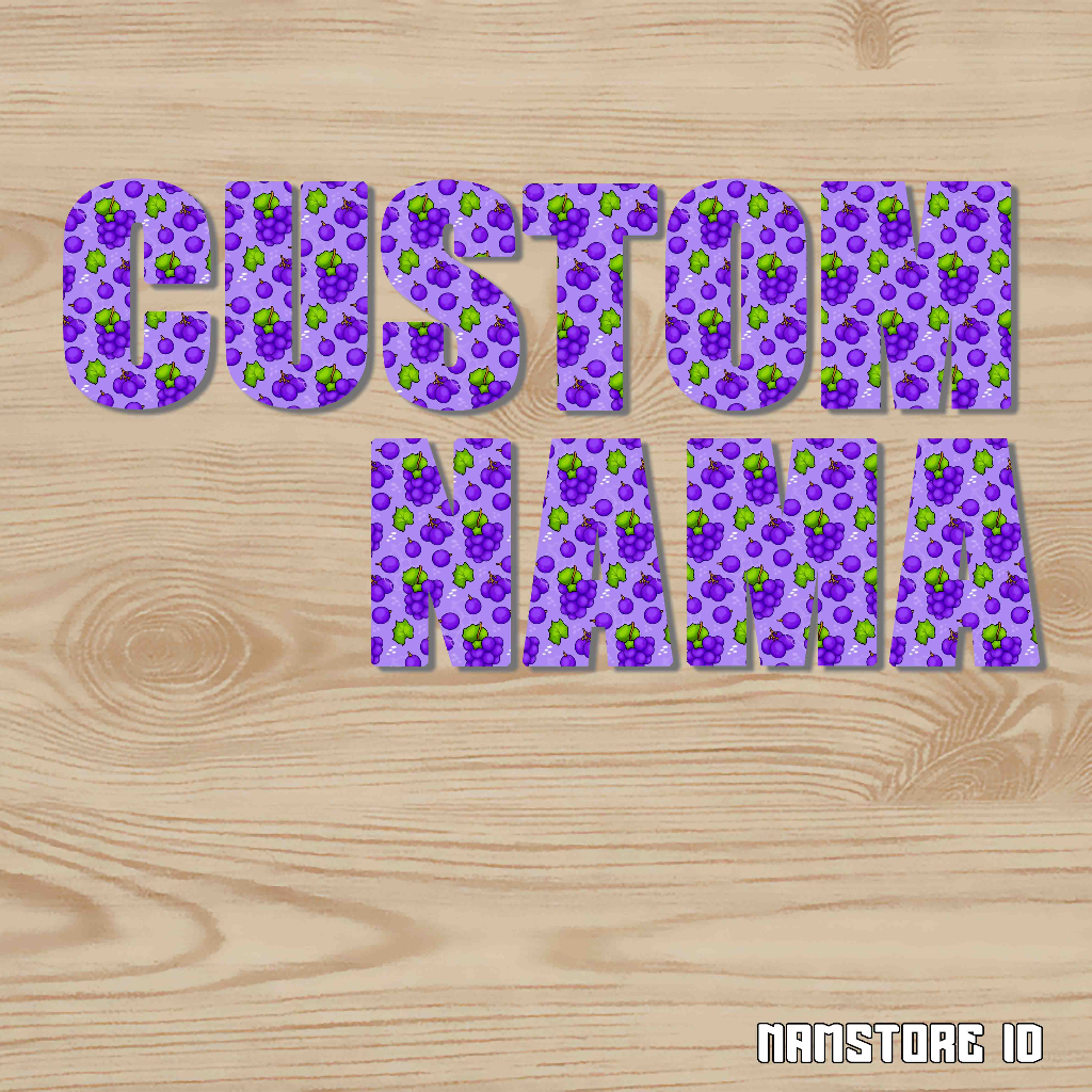 huruf kayu satuan timbul minimalis