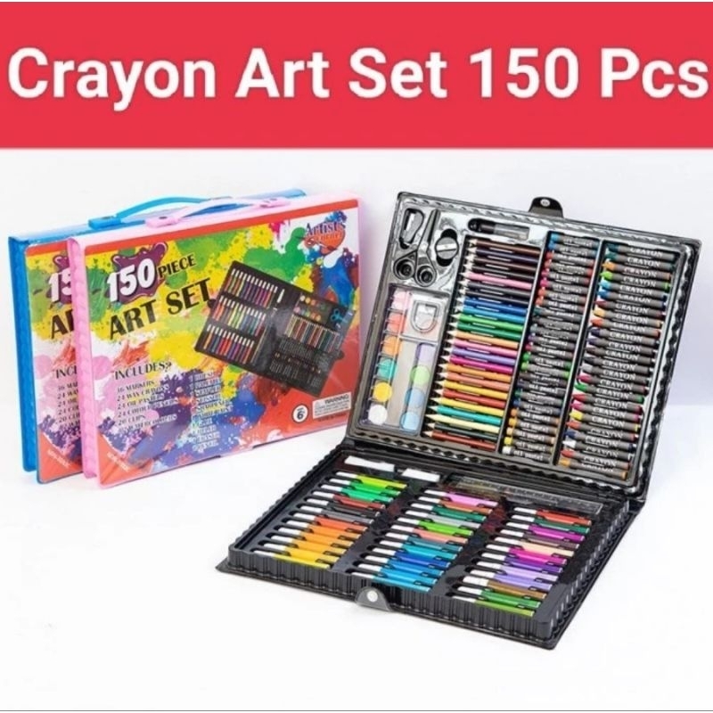 

CRAYON SET MODEL KOPER isi 150pcs dan 208pcs sudah dipacking dengan kardus cokelat aman - art set mewarnai anak