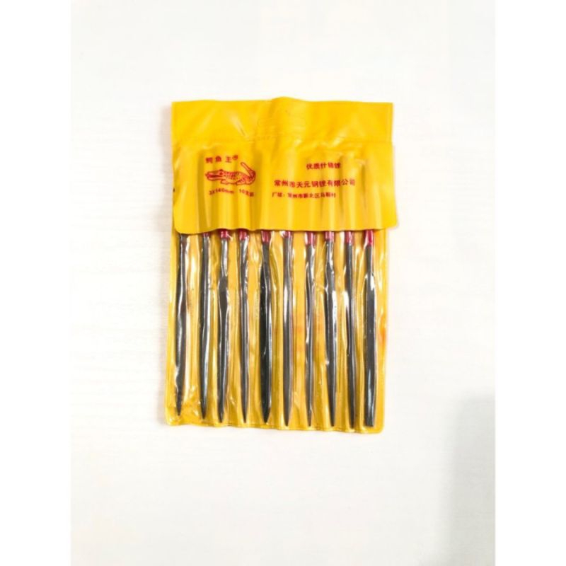 Kikir Besi Mini Set 10 Pcs 4 × 160 Mm Cap Buaya