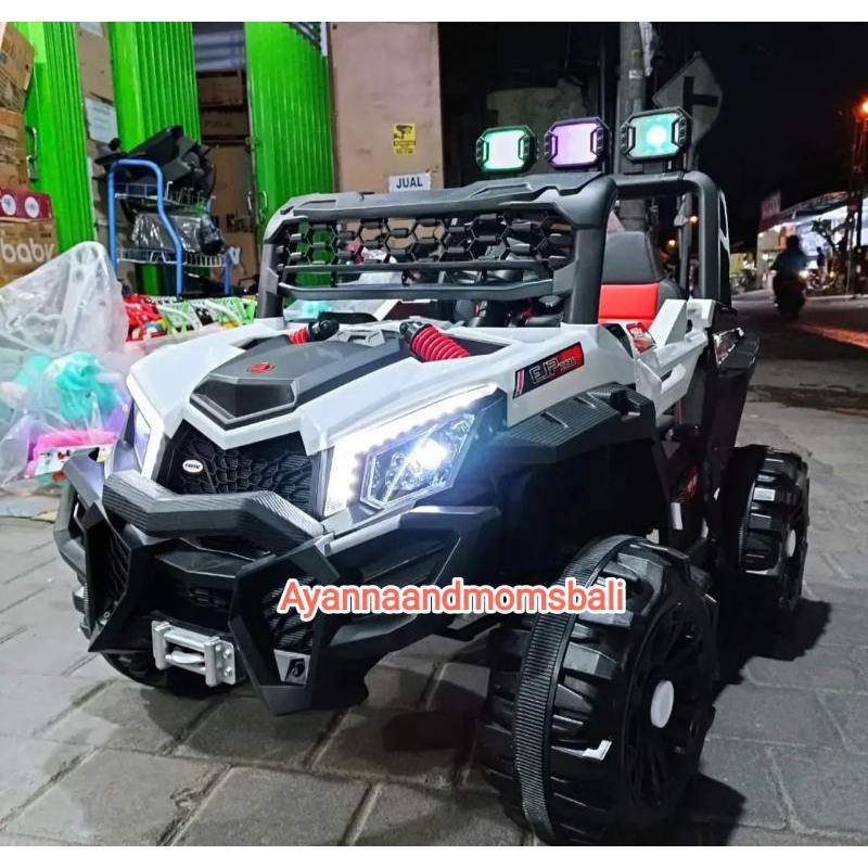 Mainan anak mobil aki jumbo jeep EJP 7736 bisa dinaiki dua orang 12volt