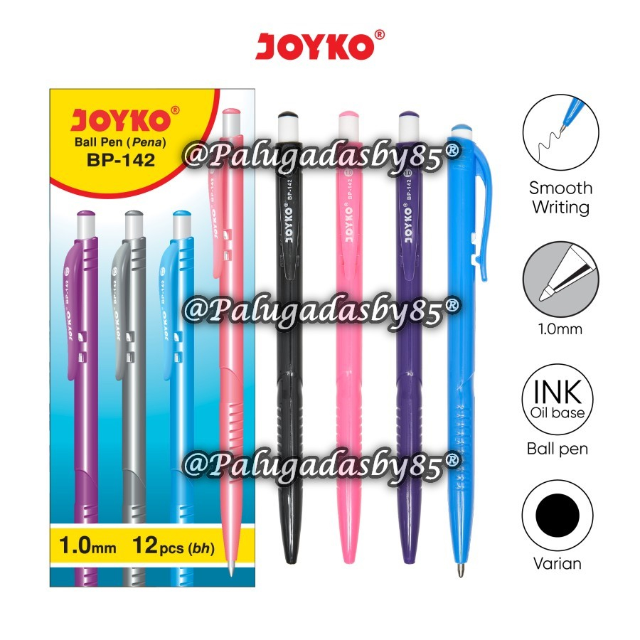

(1 Biji) Bolpen JOYKO BP-142 1.0 mm Ball Pen / Ball Pen Pulpen Pena Joyko BP-142 1.0 mm / Bolpoin Joyko BP142 BP 142