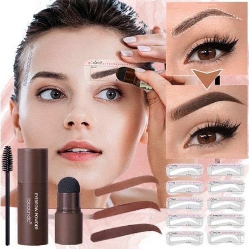 (2in1) Paket Hemat Eyebrow Powder Bundling 2in1 Cetakan Alis Tali/ Eyebrow Powder Ibcccndc