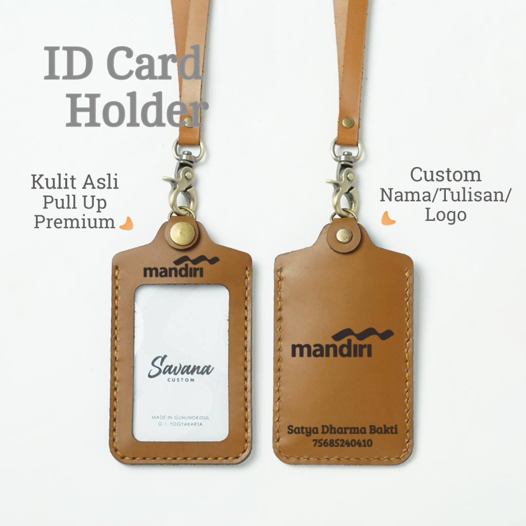 

ID Card Holder / Name Tag Dompet ID Card Kulit - Nama Tulisan Logo