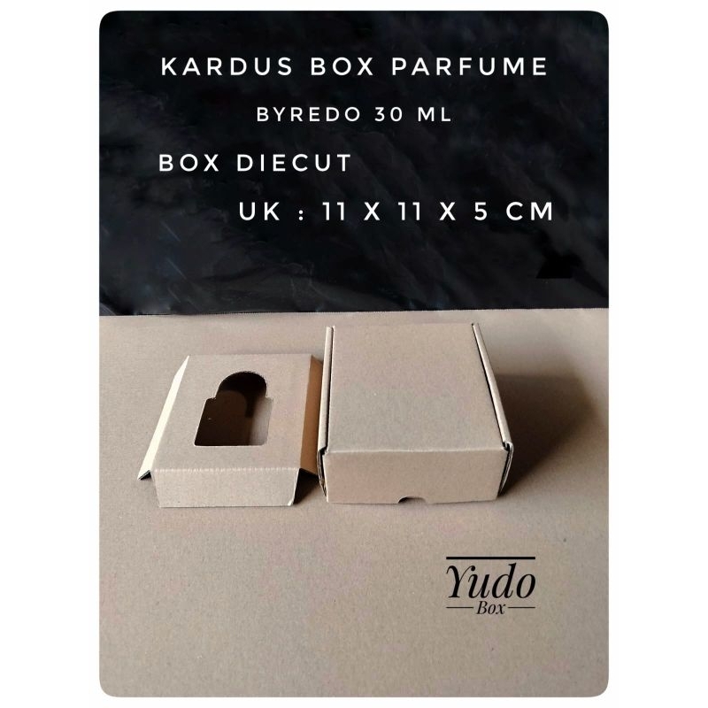 

Kardus Karton Uk. 11 x 11 x 5 Cm Model DieCut (Parfume BYREDO 30 ML)